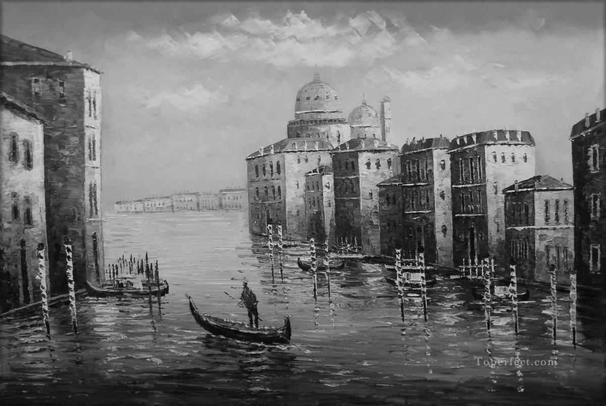 黒と白のヴェネツィア 2油絵